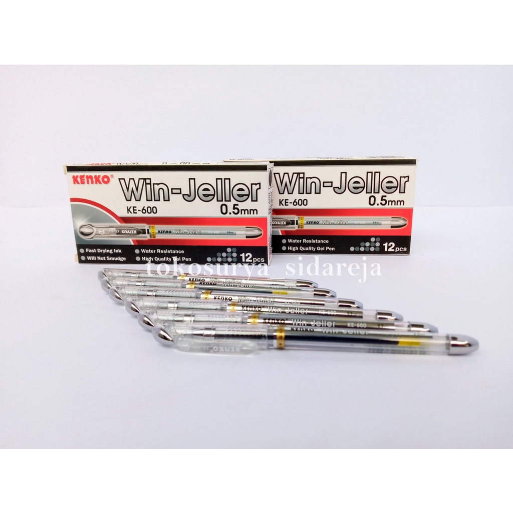 

KENKO WIN JELLER GEL PEN KE-600 ORIGINAL (PACK) / PULPEN GEL KENKO HITAM / PULPEN KENKO GEL