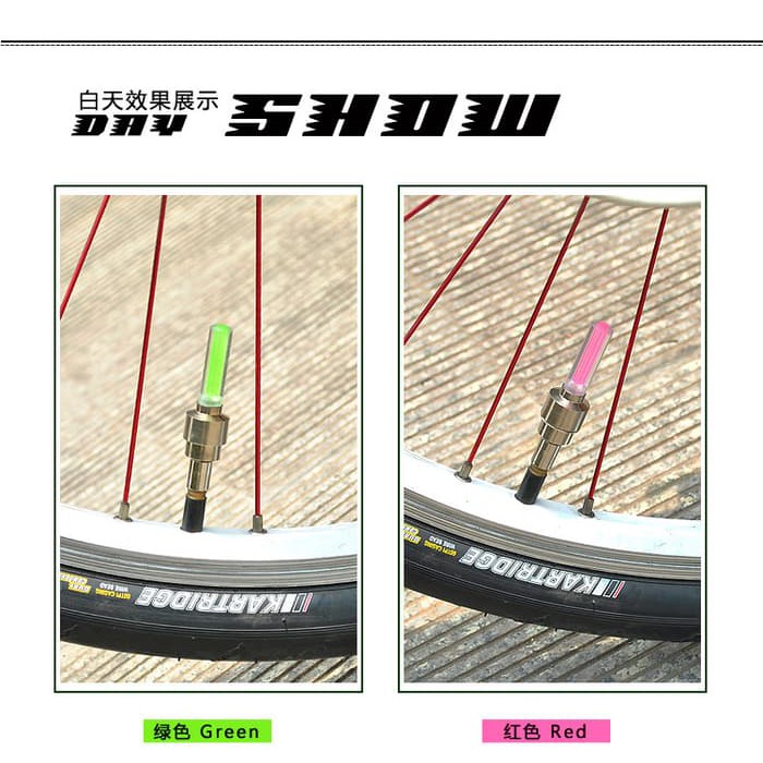 Jual Tutup Pentil Ban Lampu LED  Sepeda Motor  Sepeda   Mobil   Merah Muda Berkualitas