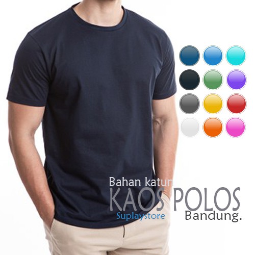 Kaos Polos Dewasa Unisec Bahan Combed