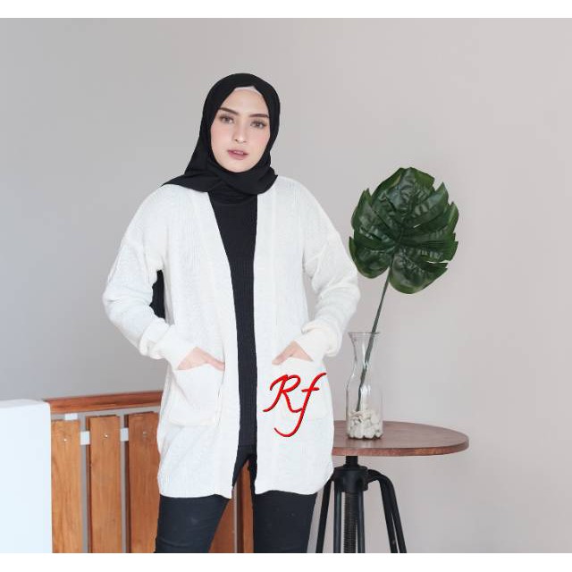 Shofie long kardigan / kardigan rajut wanita / bahan rajut