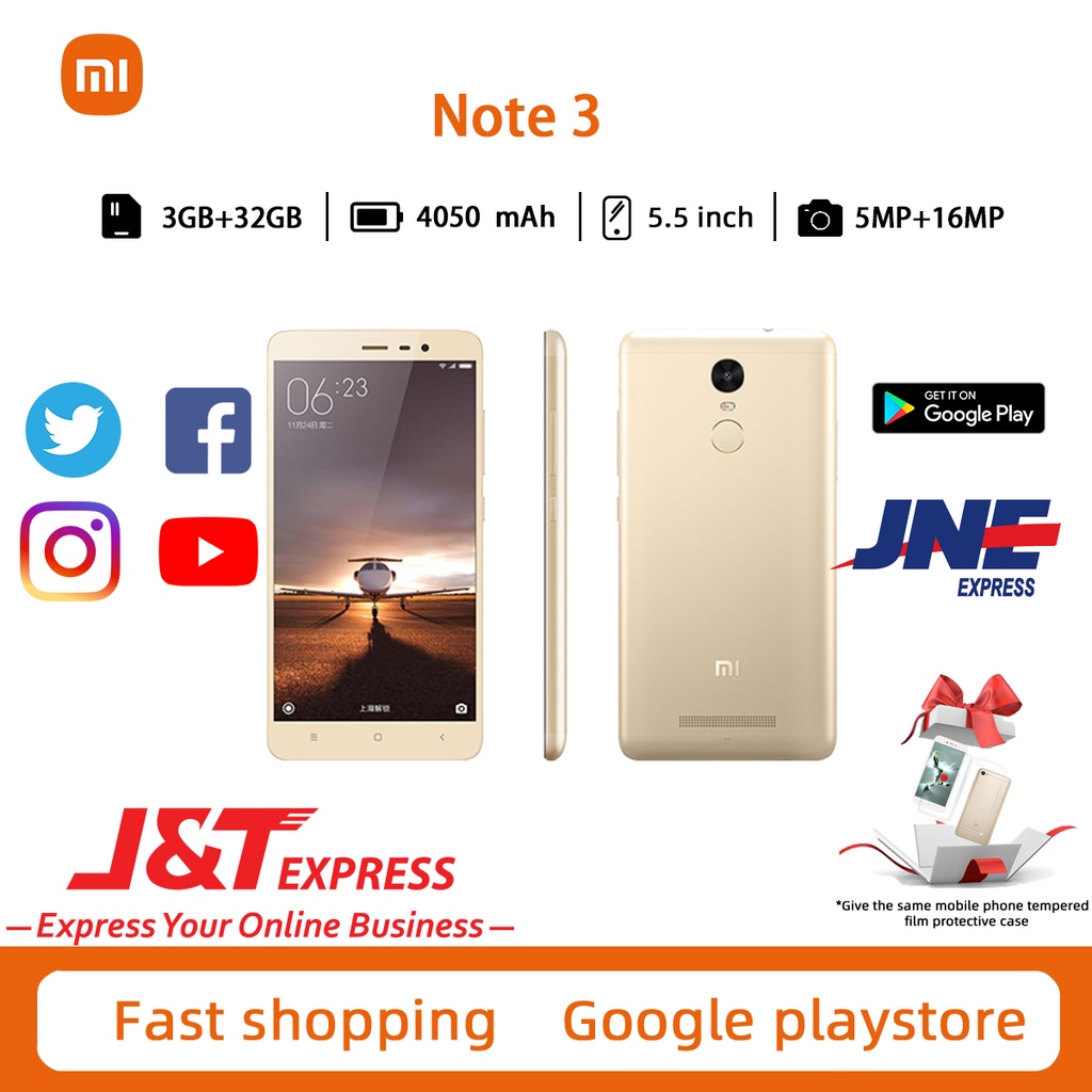 Xiaomi Redmi Note3 5.5inch 3/32gb 2/16gb smartphone