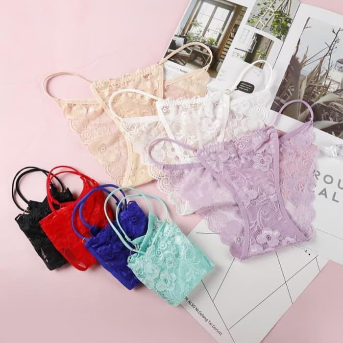 ready celana dalam g string lace renda transparan cd gstring sexy wanita 931