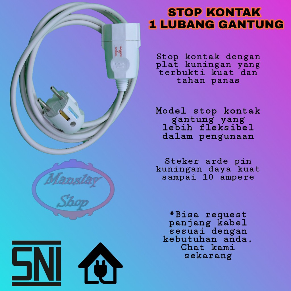 Rol kabel Gantung 1 lubang