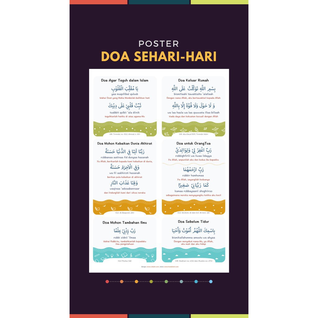 Poster Doa Doa Harian Asli Shopee Indonesia