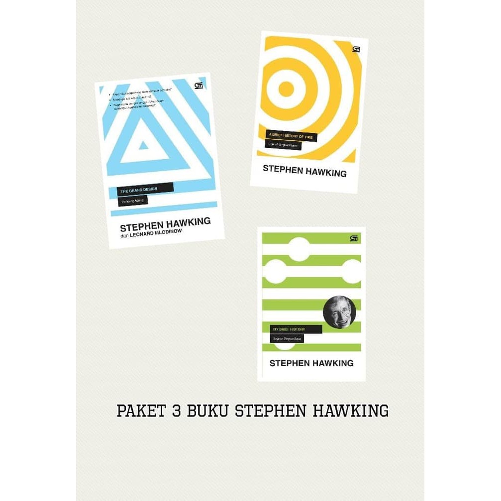 TERMURAAH, PAKET 3 Buku Stephen Hawking:My Brief History Of Time The Grand Design .