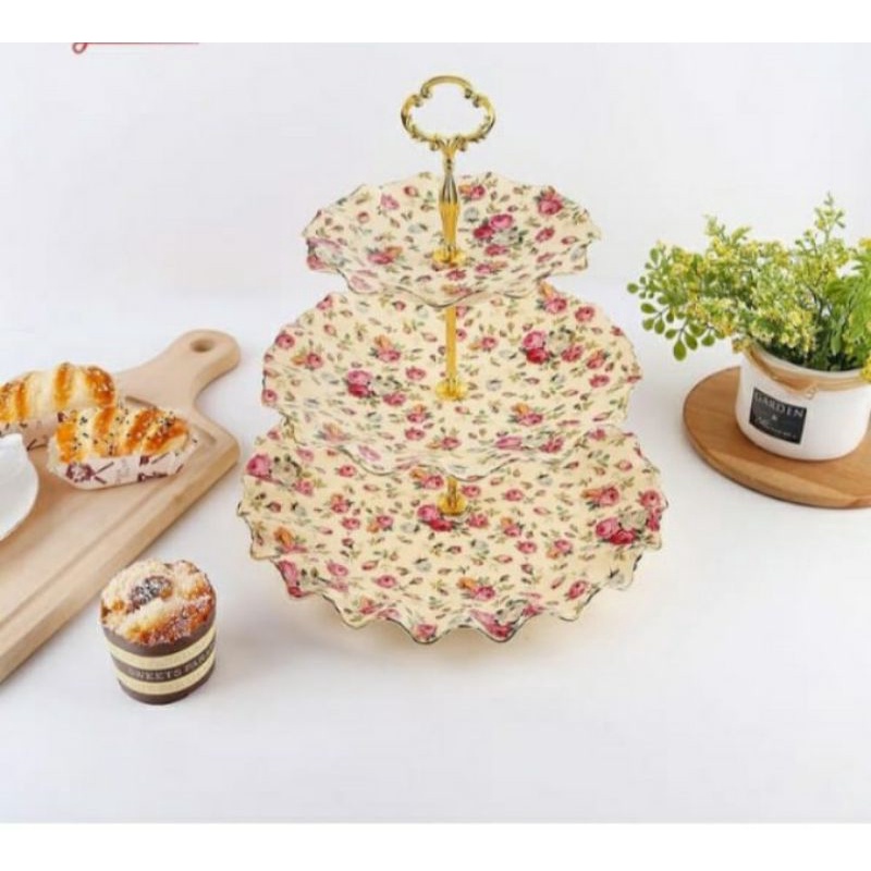 cake stand 3 tier shebby