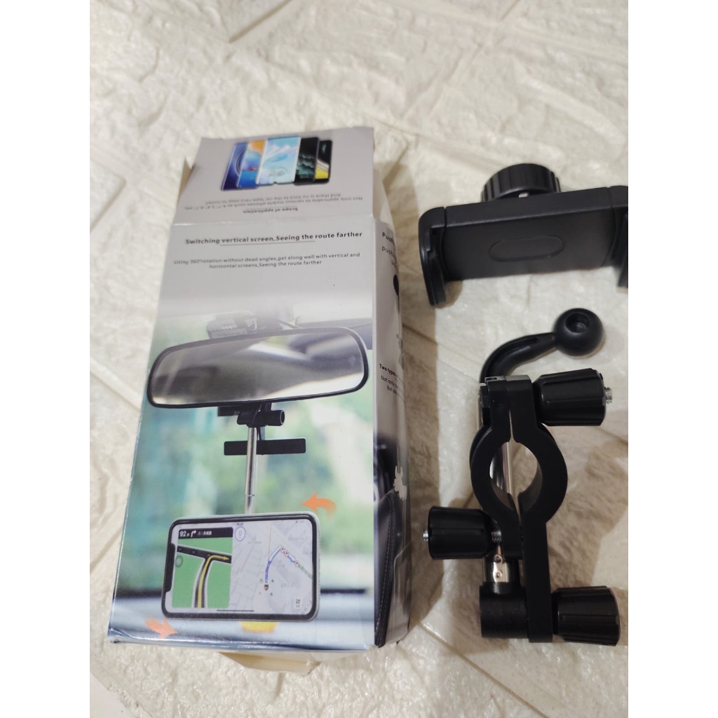 Holder Hp Mobil Jepit Spion Jok Mobil 360 Derajat Car Holder