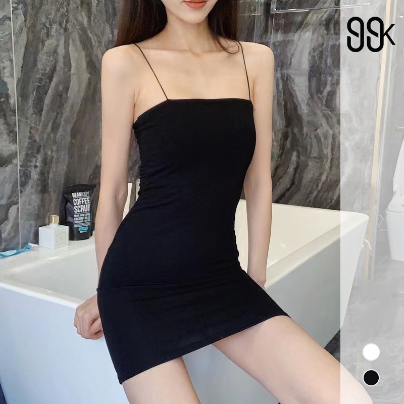 Tank Top Mini Dress Wanita Tanpa Lengan 1059 (Size S-XL)