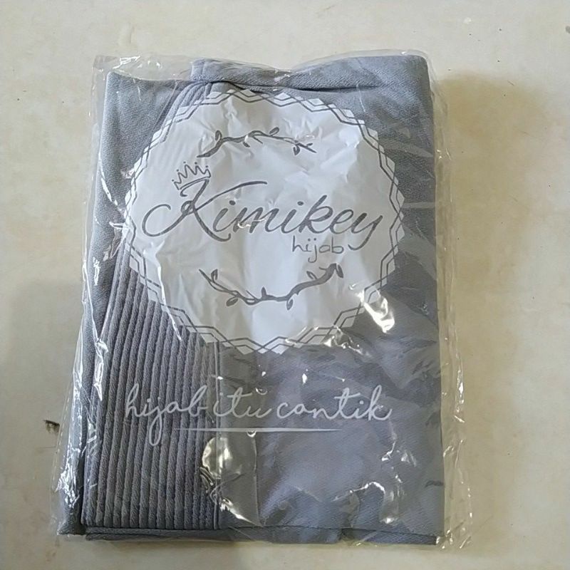 HIJAB INSTAN MAIDA SERUT ORI KIMIKEY-Grey