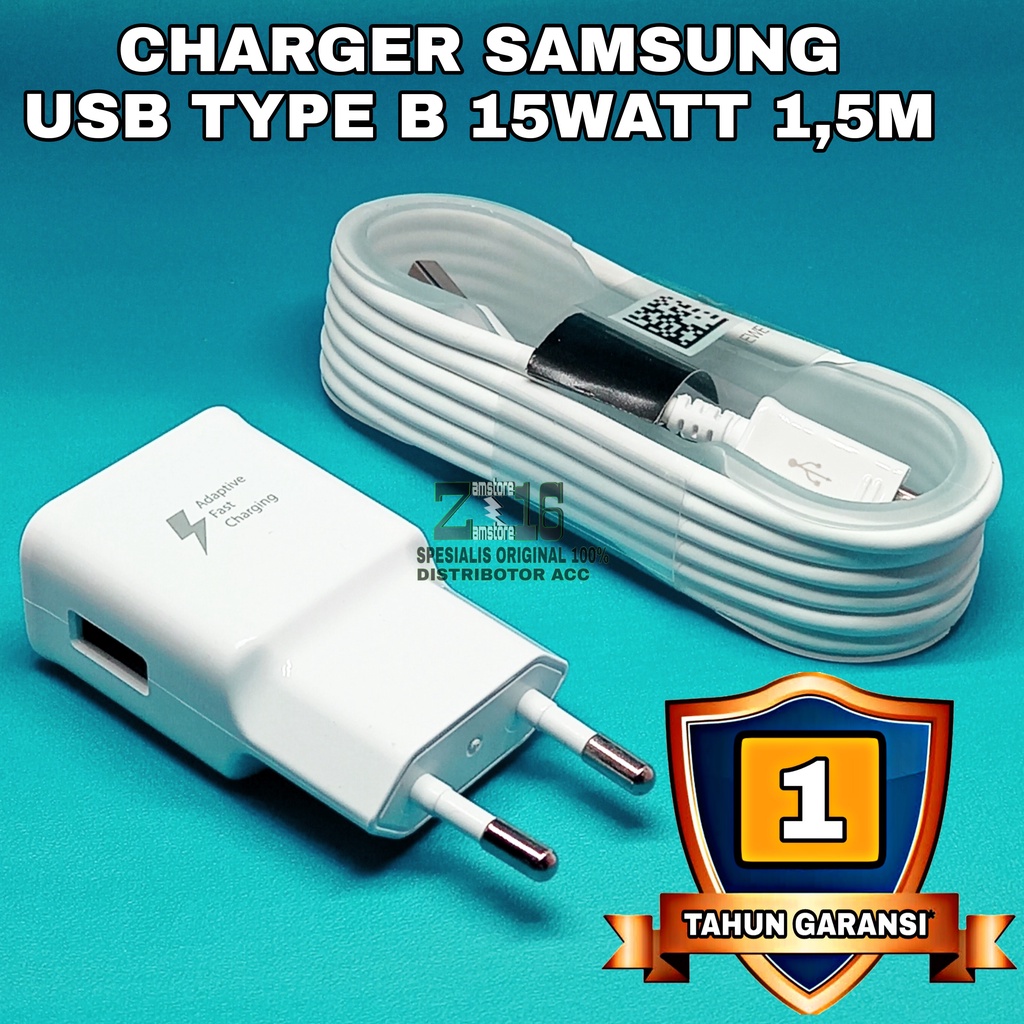[ ORIGINAL 100%] Charger samsung A10 A10s A02 panjang kabel 1.5M / 150CM 15W asli