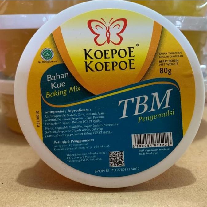 

TBM Pengemulsi koepoe koepoe 80 gr / Baking Mix