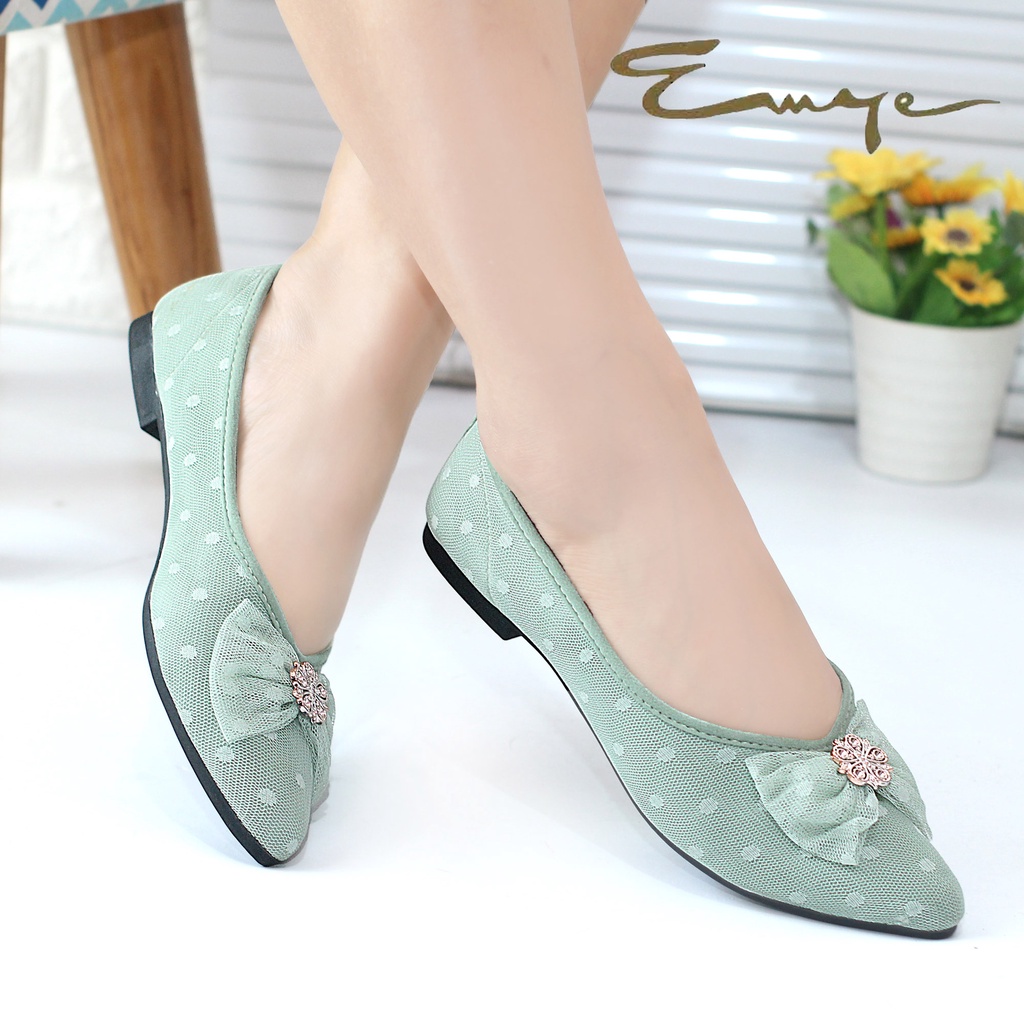 Sepatu Balet Flat Shoes Wanita Terbaru size 41 - 37 Tulle Dote 8 Warna I Sepatu Flatshoes Wanita Termurah