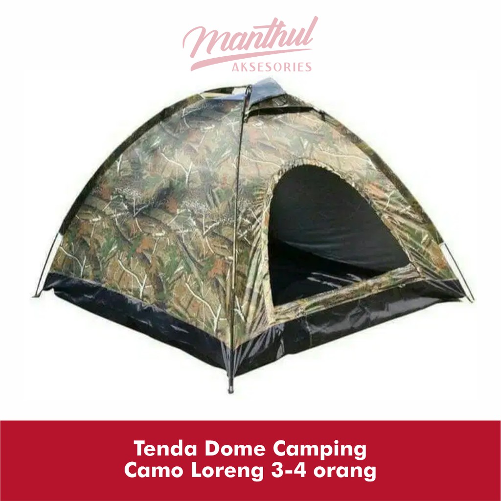 Tenda Dome Camping Camo Loreng 3-4 orang