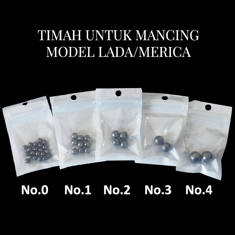 Timah pemberat pancing model lada/bulat