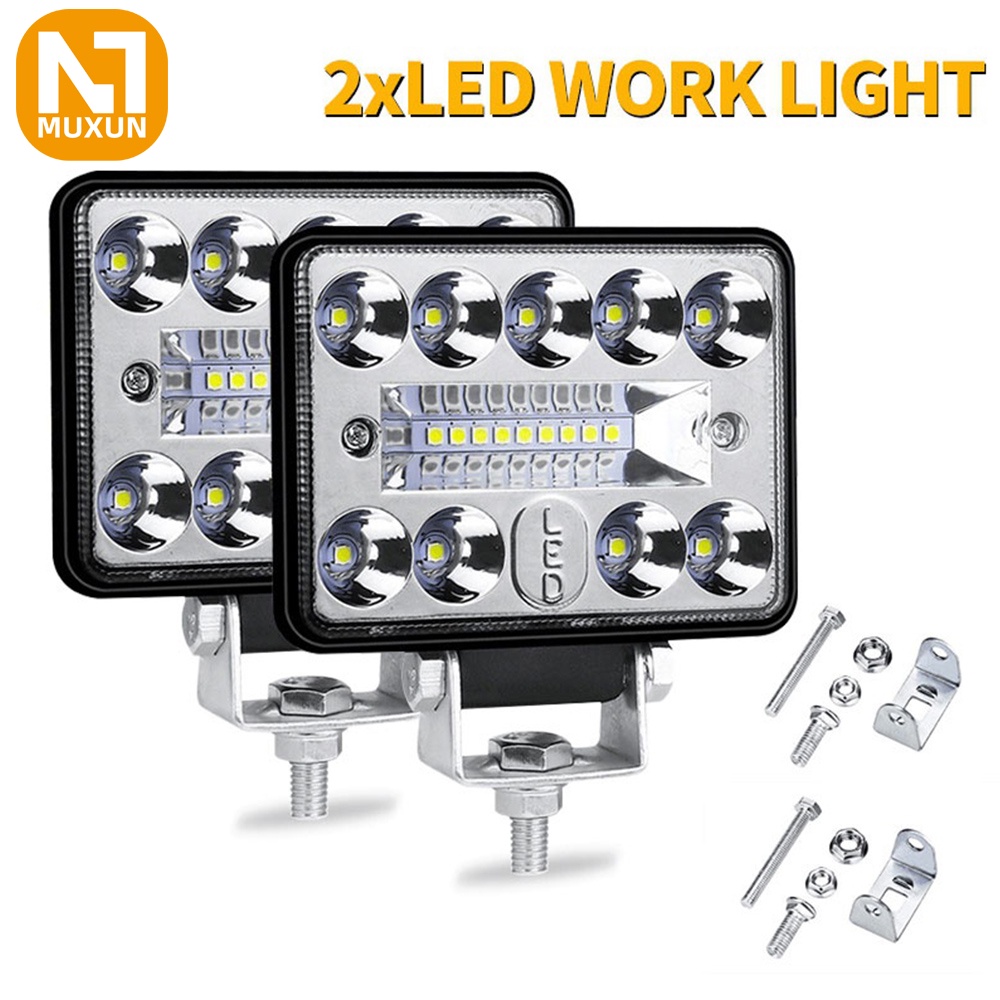 2 Pcs 12V 54W Wrok Lampu LED Bar LED Lightbar 3030 LED 18SMD untuk Truk Traktor SUV 4X4 Mobil Lampu LED Lampu Tempat