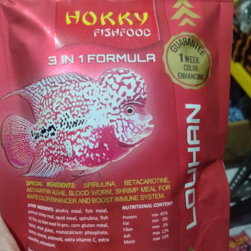 HOKKY 3 IN 1 FORMULA 100 GR FLOATING TYPE PELET LOUHAN / PELET IKAN LOHAN