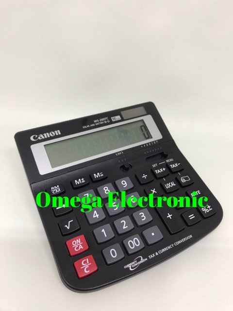 Canon Calculator WS-260TC - Kalkulator Meja Desktop Office 16 Digits