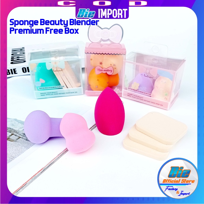 isi 2 Pcs Sponge Buff Make up Korean Style Import