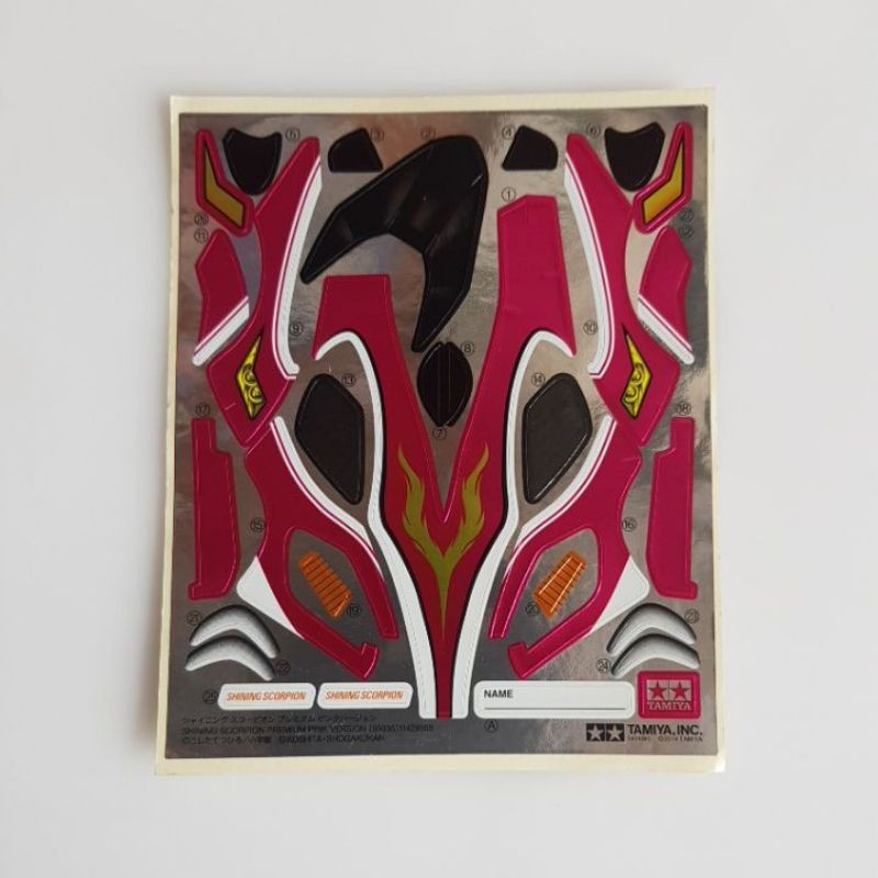tamiya stiker shining scorpion pink