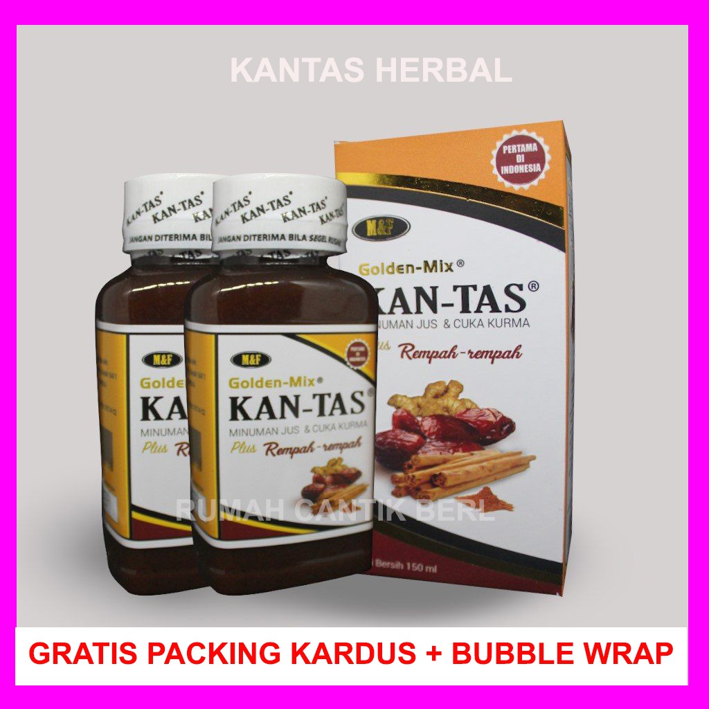 KanTas Original | Kan-Tas Herbal | Kantas Golde Mix Ukuran 150 ml | Kantas Kurma Ajwa | Kan Tas