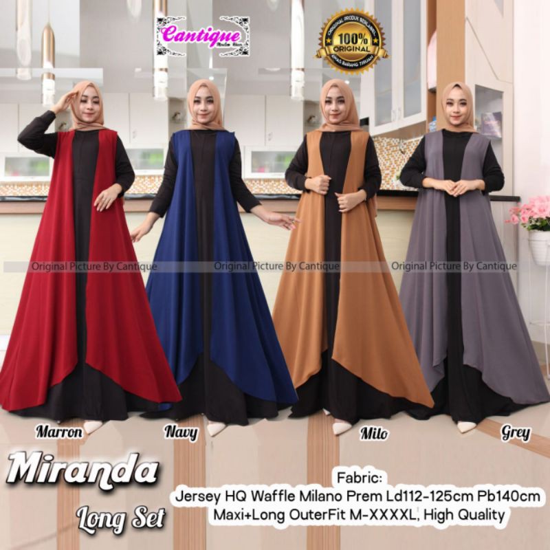Miranda Long Set | Set Cardi dan Dress by Cantique