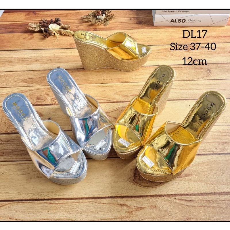 ABBUSHOES  DL 17 Sandal Wedges - pasir milinium 12cm