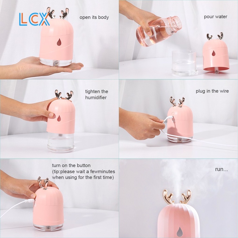 LCX Humidifier Aromatherapy Ultrasonic Pewangi Ruangan Air Diffuser Aroma Terapi Purifier Oil