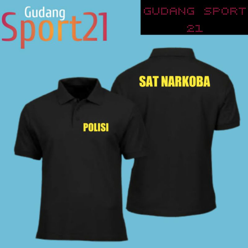kaos polo kerah polisi sat narkoba