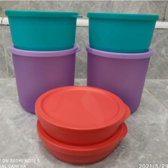 toples tropical round tuperware set ( 6pcs)