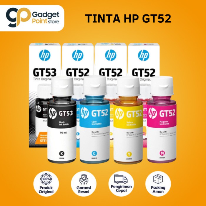 Tinta HP GT52 Ink Bottle Ink Smart Tank Original Garansi - Magenta