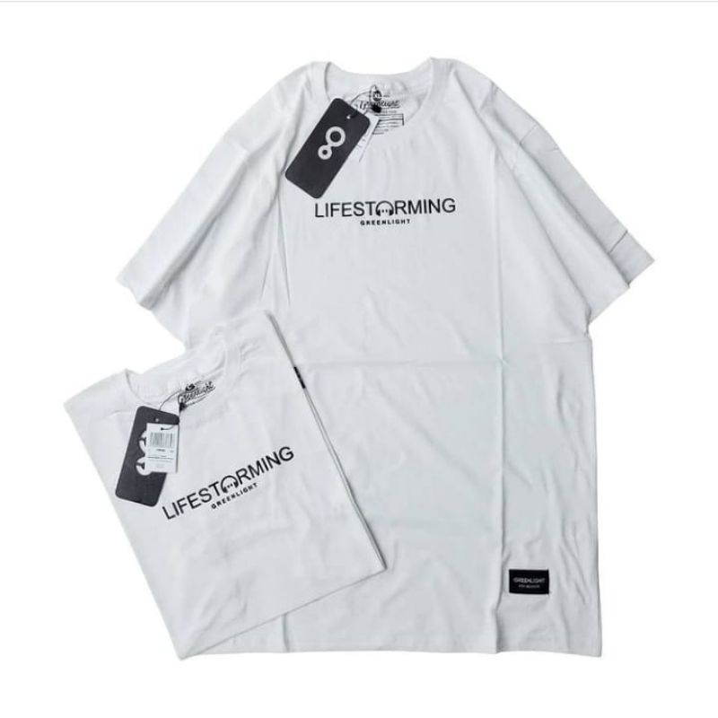 KAOS DISTRO PRIA T-SHIRT PREMIUM JUMBO MURAH COD GREENLIGHT WARNA PUTIH