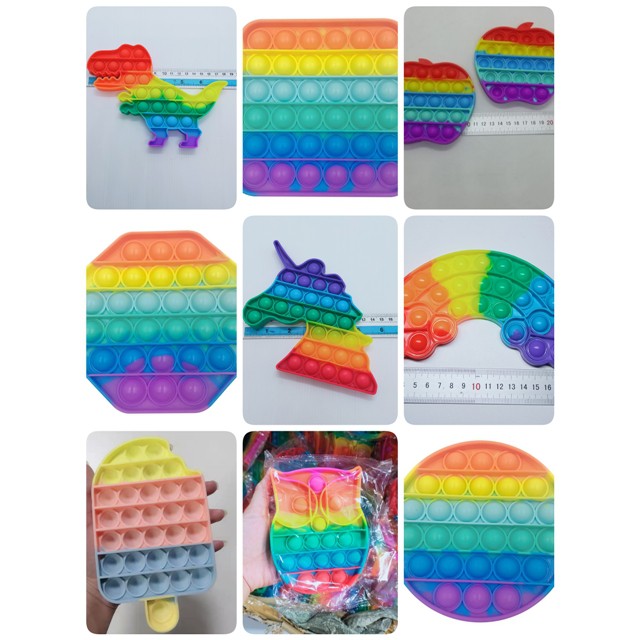 pop it fidget toys UV PELANGI UNICORN - AMONG US - Stitch - Owl UV Import-4