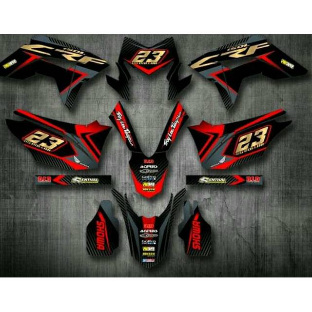 Decal crf 150L-black red