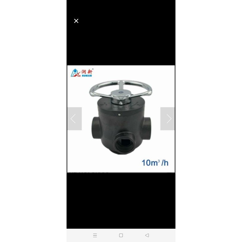 Kepala manual filter leher 4 inch in out 2 inch merk runxin