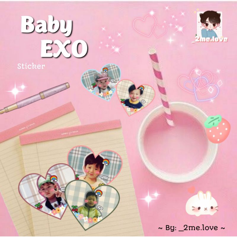 

Mariaarts - EXO Baby sticker seal deco sticker jurnal polcos deco