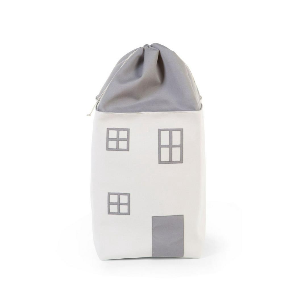 CHILDHOME Toy Box House Grey Offwhite