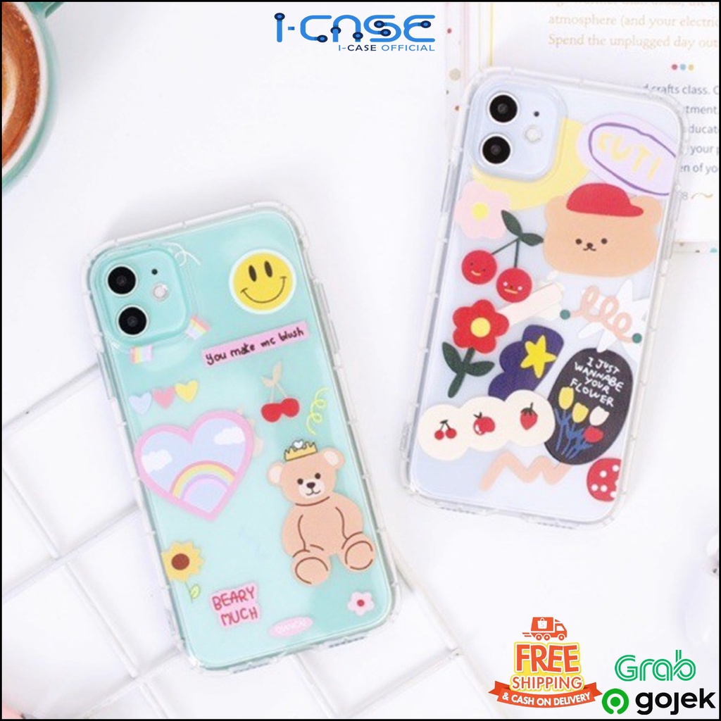 BEARY SHOCK PROOF SOFT CASE- (1) REALME VIVO OPPO IPHONE 12 11 6 7 8 X XS XR PRO MAX MINI