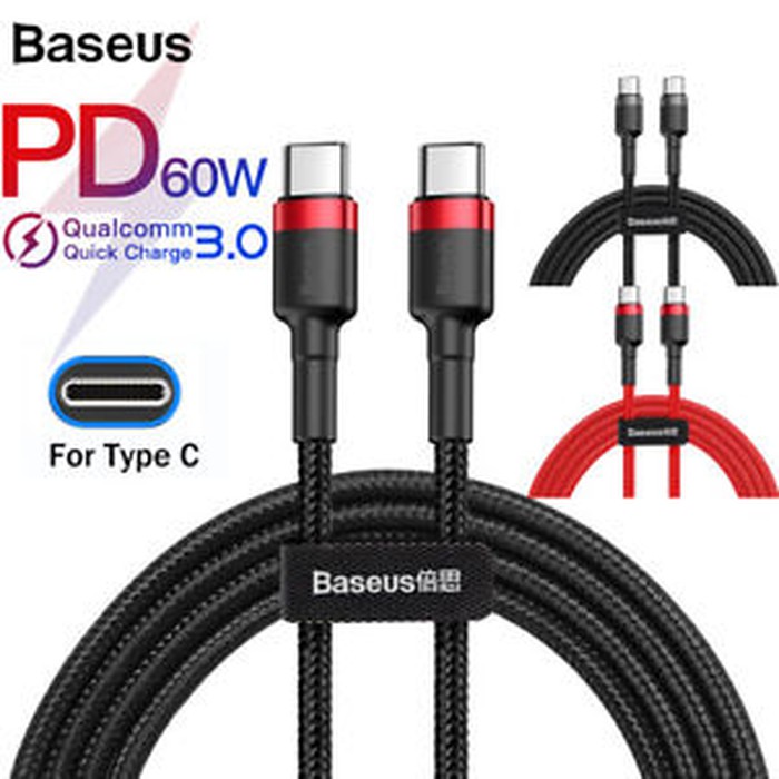 Produk Baseus Cable Cafule Type C to Type C PD 60W 2M Original