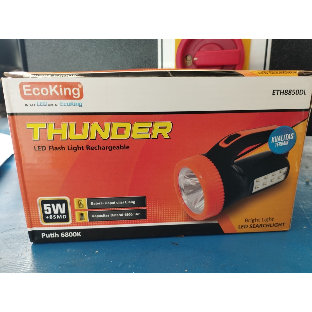 SENTER LED LAMPU EMERGENCY THUNDER 8850 DL - ECOKING