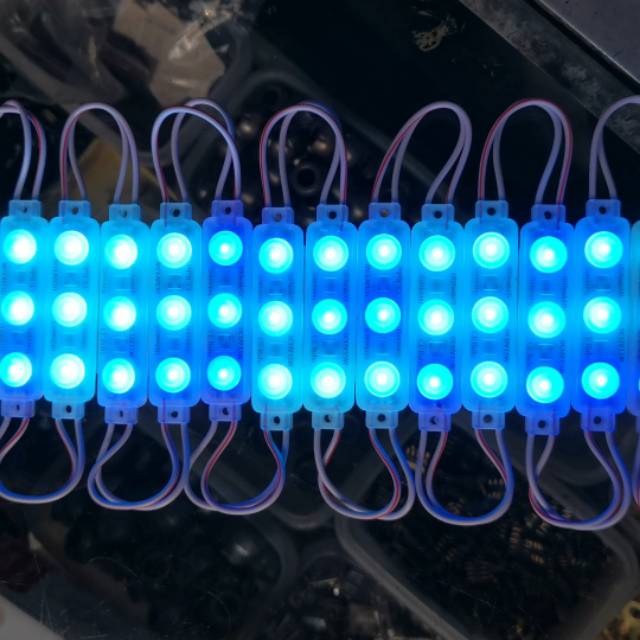 Modul led (isi 20 pcs) RGB 5015 3 mata timbul 12Volt 12V murah