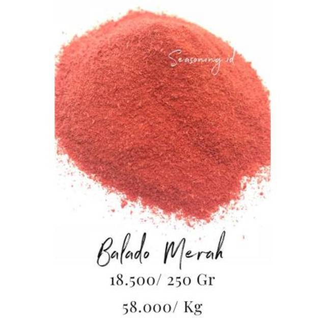 

Balado Merah / Bumbu Makanan / Bumbu Kentang Goreng / Bumbu Crispy Chicken