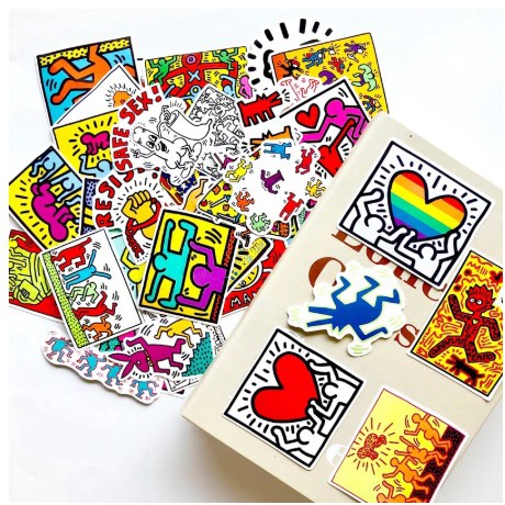 Stiker Bomb lukisan graffiti Keith Haring 50 pcs 034