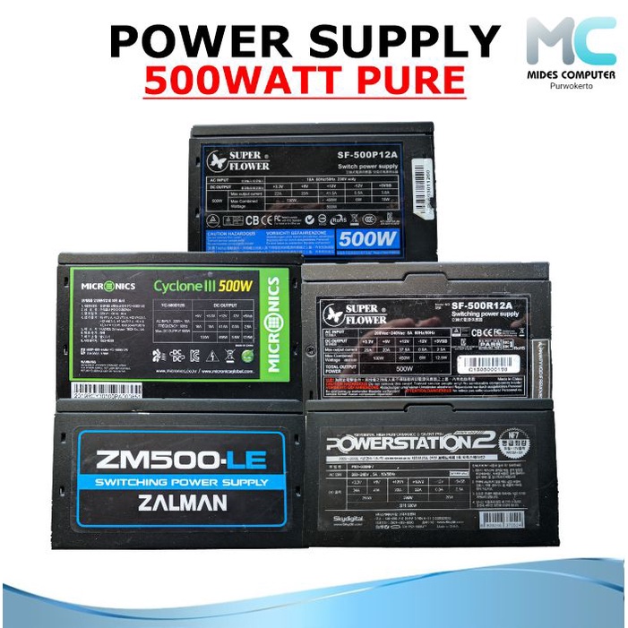 Power Supply PSU 500 W Watt Pure