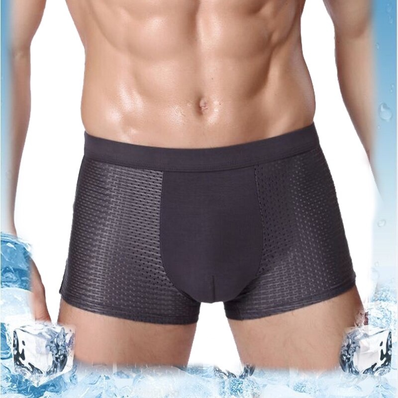 Celana Dalam Boxer Pria Breathable Ice Silk - J-5