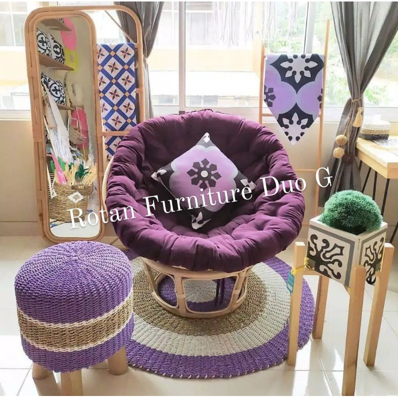 kursi Papasan/rotan papasan/kursi rotan papasan