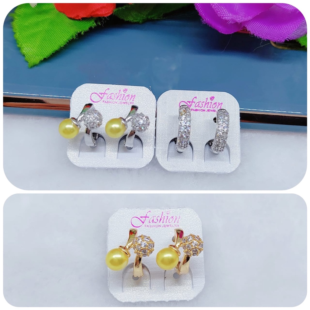 Anting xuping permata lapis emas perhiasan fashion 0464-0471