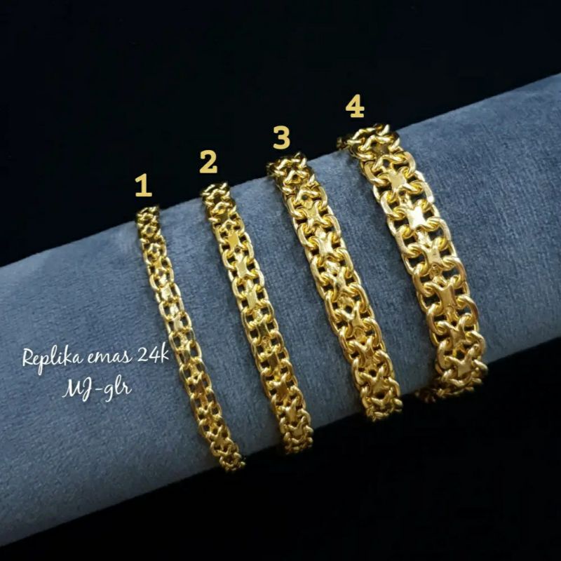 Gelang Replika Emas 24k - Lapis emas - Mas Penang