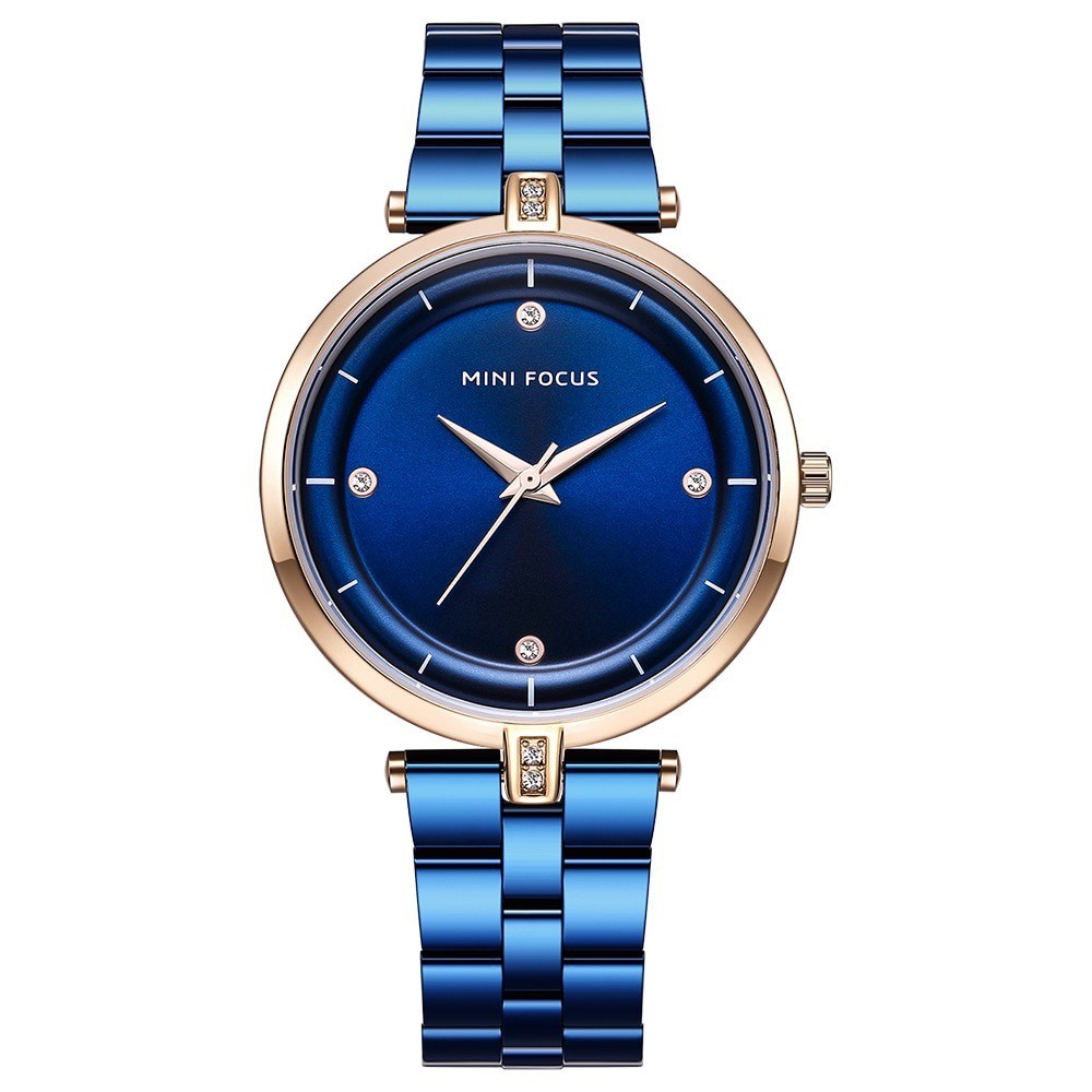 JAM TANGAN WANITA RANTAI TIPIS IMPORT MINI FOCUS MF0120L TAHAN AIR ORIGINAL ANTI KARAT BLUE