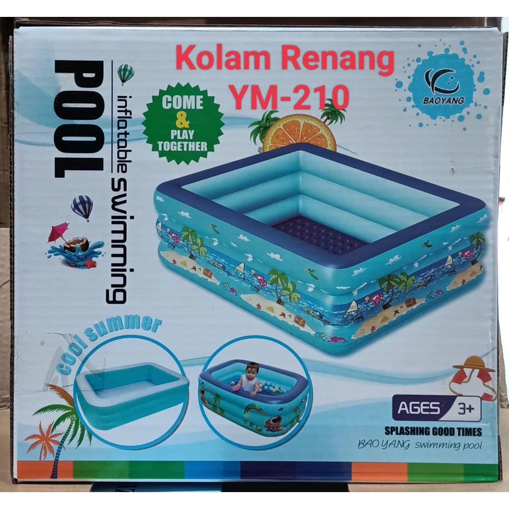 KOLAM RENANG ANAK/KOLAM MANDI BAYI POOL KOTAK 3 SUSUN