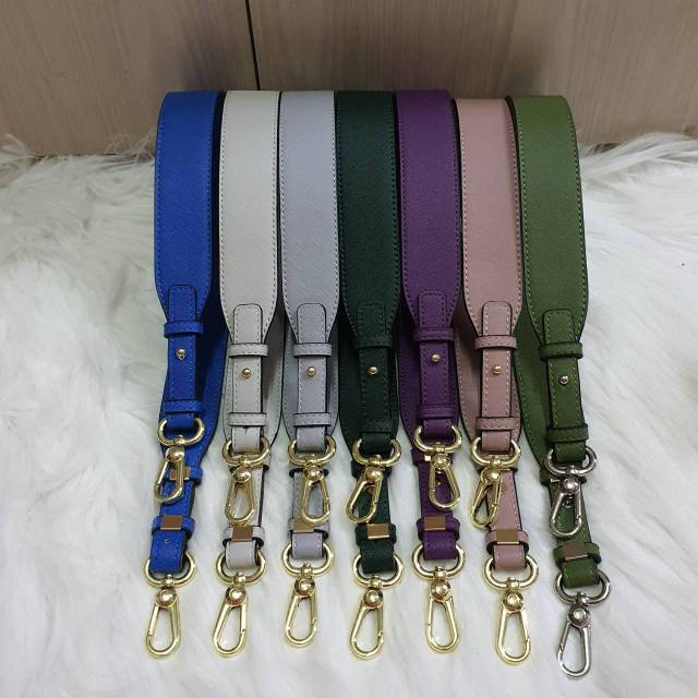 bag strap adjustable MK Short saffiano PU leather 73 83cm tali tas pendek strap tas sha